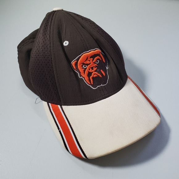 Cleveland Browns Reebok Hat Men Adjustable Bulldog Logo Cream‎ Brown NFL Fan - Picture 1 of 10